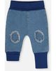 Deux par Deux Deux par Deux French Terry Denim Knee Patch Foldover Waist Evolutive Pants - 1