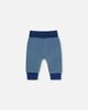 Deux par Deux Deux par Deux French Terry Denim Knee Patch Foldover Waist Evolutive Pants - 3