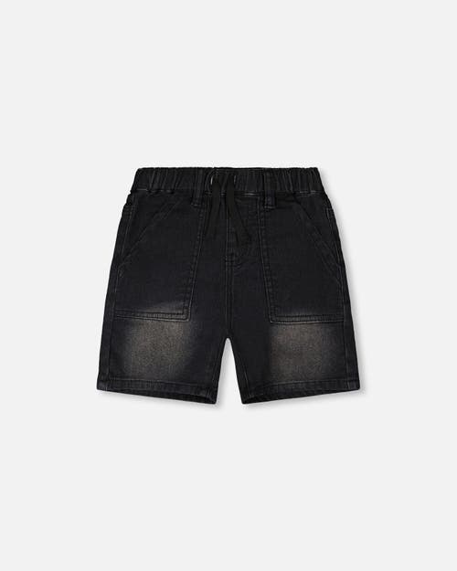 Deux par Deux Deux par Deux French Terry Elastic Waist Drawstring Denim Shorts