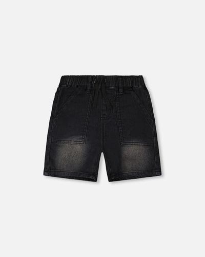 Deux par Deux Deux par Deux French Terry Elastic Waist Drawstring Denim Shorts