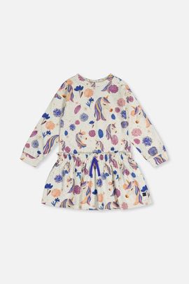 Deux par Deux Deux par Deux French Terry Long Sleeve Relaxed Dress