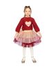 Deux Par Deux Deux par Deux Girls' 3/4 Sleeve Heart Graphic Ribbed Cuff Knitted Sweater - 5