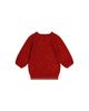 Deux Par Deux Deux par Deux Girls' 3/4 Sleeve Heart Graphic Ribbed Cuff Knitted Sweater - 6