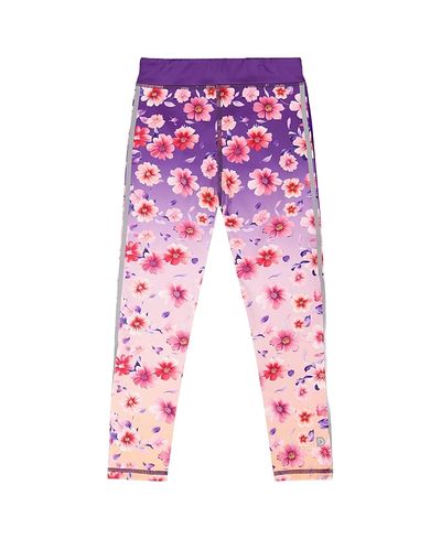 Deux Par Deux Deux par Deux Girls' Athletic Leggings Floral Gradient