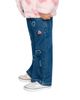Deux Par Deux Deux par Deux Girls' Boot Leg Heart Applique Embroidered Jeans - 6