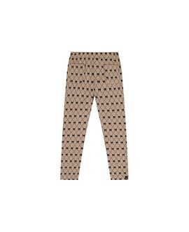 Deux Par Deux Deux par Deux Girls' Bow Tie Jacquard Elastic Waist Treggings