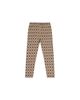 Deux Par Deux Deux par Deux Girls' Bow Tie Jacquard Elastic Waist Treggings - 6