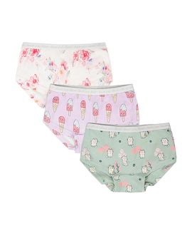 Deux Par Deux Deux par Deux Girls' Boyshort Panties (Pack of 3) Organic Cotton
