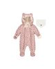 Deux Par Deux Deux par Deux Girls' Car Seat Leopard Paw Fleece Neckwarmer One Piece Snowsuit - 1