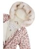 Deux Par Deux Deux par Deux Girls' Car Seat Leopard Paw Fleece Neckwarmer One Piece Snowsuit - 4