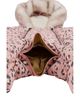Deux Par Deux Deux par Deux Girls' Car Seat Leopard Paw Fleece Neckwarmer One Piece Snowsuit - 5