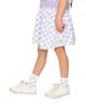 Deux Par Deux Deux par Deux Girls' Checkered Faux Fur A-Line Skirt - 6