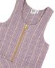 Deux Par Deux Deux par Deux Girls' Checkered Panel Zip Front Side Pocket Jumper - 3