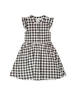 Deux Par Deux Deux par Deux Girls' Classic Sleeveless Gingham Button Down Dress