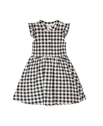 Deux Par Deux Deux par Deux Girls' Classic Sleeveless Gingham Button Down Dress