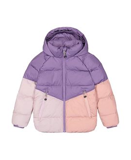 Deux Par Deux Deux par Deux Girls' Color Block Hooded Fleece Lined Winter Jacket