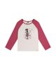Deux Par Deux Deux par Deux Girls' Contrast Raglan Organic Cotton Flowers Crew Neck T-Shirt - 1