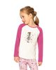 Deux Par Deux Deux par Deux Girls' Contrast Raglan Organic Cotton Flowers Crew Neck T-Shirt - 2