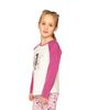 Deux Par Deux Deux par Deux Girls' Contrast Raglan Organic Cotton Flowers Crew Neck T-Shirt - 3