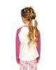 Deux Par Deux Deux par Deux Girls' Contrast Raglan Organic Cotton Flowers Crew Neck T-Shirt - 4