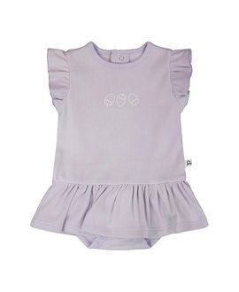 Deux Par Deux Deux par Deux Girls' Cotton Rib Jersey Romper with Frill