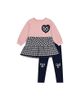 Deux Par Deux Deux par Deux Girls' Cozy Hearts Charming Soft Tunic and Leggings Set - 1