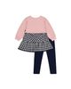 Deux Par Deux Deux par Deux Girls' Cozy Hearts Charming Soft Tunic and Leggings Set - 2