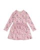 Deux Par Deux Deux par Deux Girls' Daisies Long Raglan Sleeve Dress with Patch Pockets - 1