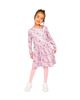Deux Par Deux Deux par Deux Girls' Daisies Long Raglan Sleeve Dress with Patch Pockets - 4