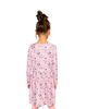 Deux Par Deux Deux par Deux Girls' Daisies Long Raglan Sleeve Dress with Patch Pockets - 6