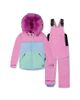 Deux Par Deux Deux par Deux Girls' Discover Fleece Colorblock Jacket Snow Pants Two Piece Snowsuit - 1