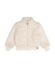 Deux Par Deux Deux par Deux Girls' Faux Fur Jacquard Zip Ribbed Cuff Jacket - 1