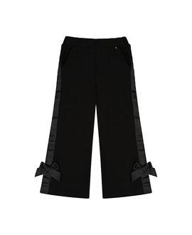Deux Par Deux Deux par Deux Girls' Flare Legs Milano Bow Detail Side Pocket Pants