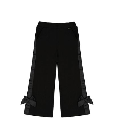 Deux Par Deux Deux par Deux Girls' Flare Legs Milano Bow Detail Side Pocket Pants