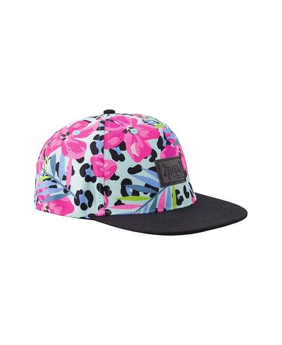 Deux Par Deux Deux par Deux Girls' Floral and Leopard Print Cap