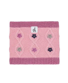Deux Par Deux Deux par Deux Girls' Floral Embroidered Fleece-Lined Knit Neckwarmer