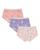 Deux Par Deux Deux par Deux Girls' Floral Organic Cotton Full Coverage 3-Pack Boyshort Panties - 1