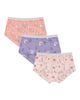 Deux Par Deux Deux par Deux Girls' Floral Organic Cotton Full Coverage 3-Pack Boyshort Panties - 2
