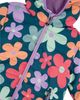 Deux Par Deux Deux par Deux Girls' Floral Quilted Hooded Zip Pocket Mid-Season Jacket - 3