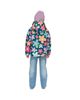 Deux Par Deux Deux par Deux Girls' Floral Quilted Hooded Zip Pocket Mid-Season Jacket - 6