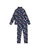 Deux Par Deux Deux par Deux Girls' Floral Two Piece Brushed Half-Zip Top & Pants Thermal Underwear - 1