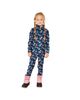 Deux Par Deux Deux par Deux Girls' Floral Two Piece Brushed Half-Zip Top & Pants Thermal Underwear - 4