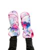 Deux Par Deux Deux par Deux Girls' Flower Play Waterproof Rubberized Palm Winter Mittens - 2