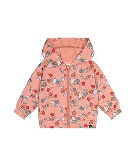 Deux Par Deux Deux par Deux Girls' French Terry Cat Hooded Zip Cardigan