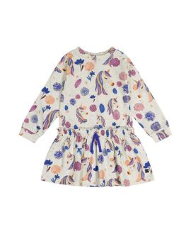 Deux Par Deux Deux par Deux Girls' French Terry Long Sleeve Relaxed Dress