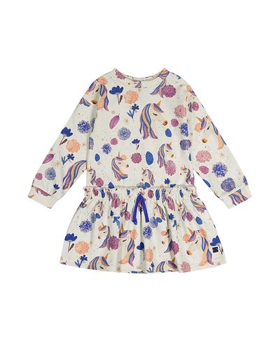 Deux Par Deux Deux par Deux Girls' French Terry Long Sleeve Relaxed Dress