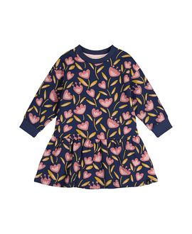 Deux Par Deux Deux par Deux Girls' French Terry Raglan Sleeve Gathered Skirt Dress