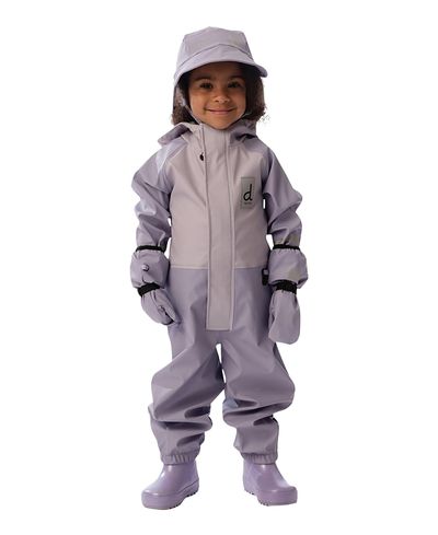 Deux Par Deux Deux par Deux Girls' Full-Zip One Piece Hooded Rain