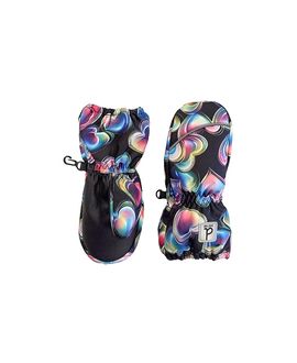 Deux Par Deux Deux par Deux Girls' Heart Play Grip Rubberized Waterproof Winter Mittens