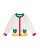 Deux Par Deux Deux par Deux Girls' Heart Pocket Button Front Knitted Cardigan - 1